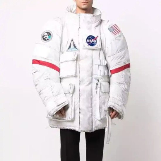 Nasa space print outlet puffer jacket